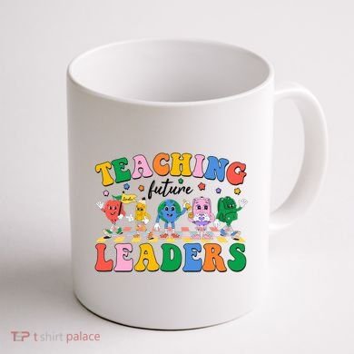 Cute Retro Cartoon Teaching Future Leaders Coffee Mug back