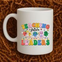 Cute Retro Cartoon Teaching Future Leaders Coffee Mug thumb 2