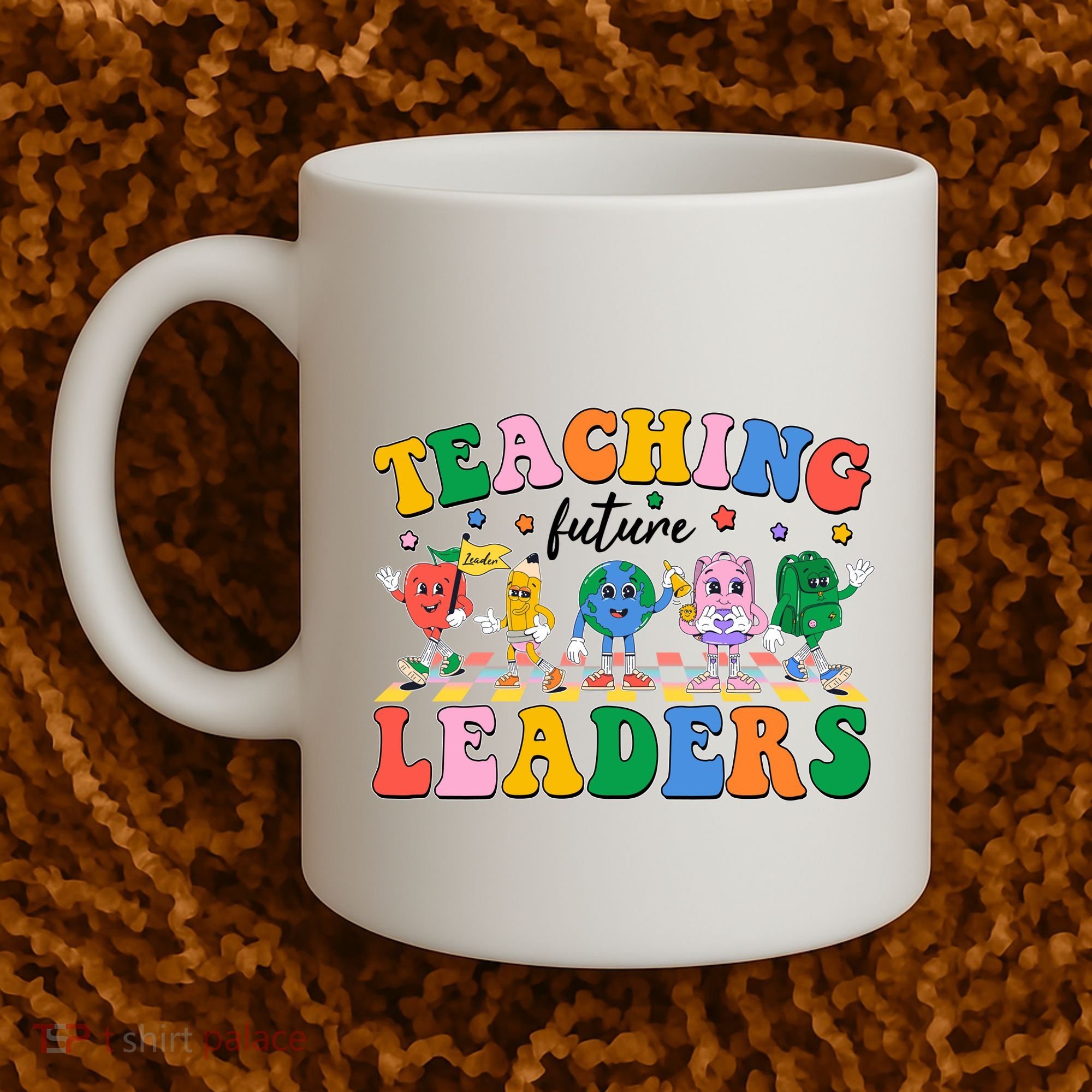Cute Retro Cartoon Teaching Future Leaders Coffee Mug
