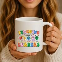 Cute Retro Cartoon Teaching Future Leaders Coffee Mug thumb 3