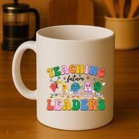 Cute Retro Cartoon Teaching Future Leaders Coffee Mug thumb 4