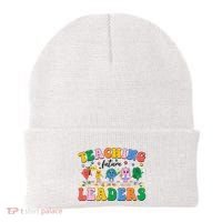 Cute Retro Cartoon Teaching Future Leaders Beanie thumb 0
