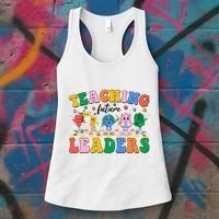 Cute Retro Cartoon Teaching Future Leaders Women's Tank Top thumb 3