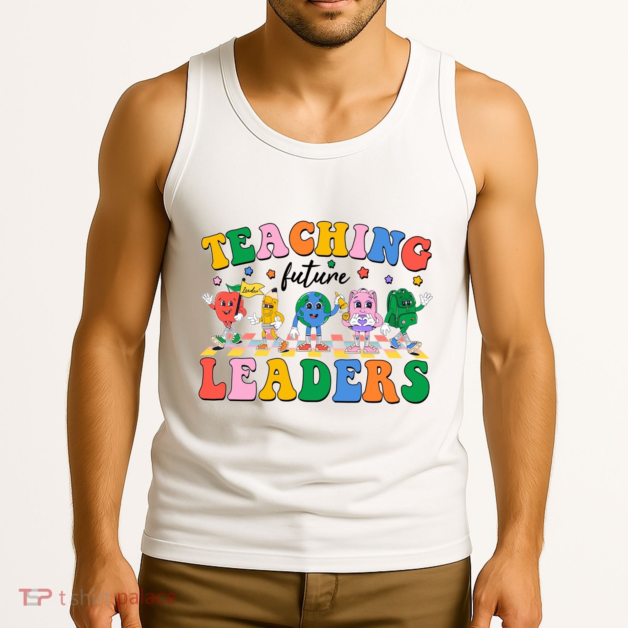 Cute Retro Cartoon Teaching Future Leaders Tank Top
