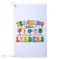 Cute Retro Cartoon Teaching Future Leaders Golf Towel thumb 0