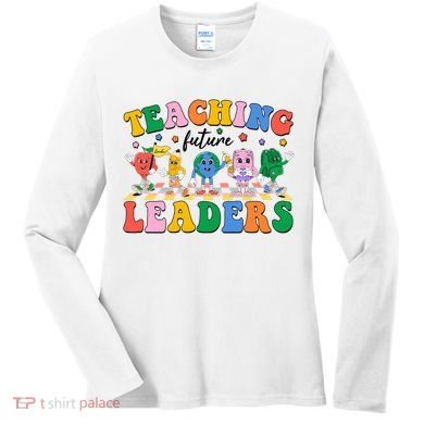 Cute Retro Cartoon Teaching Future Leaders Women's Long Sleeve Shirt