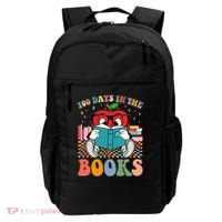 Cute Retro Cartoon Apple 100 Days Of Books Backpack thumb 0