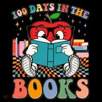 Cute Retro Cartoon Apple 100 Days Of Books Coffee Mug thumb 5