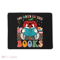 Cute Retro Cartoon Apple 100 Days Of Books Mousepad thumb 0