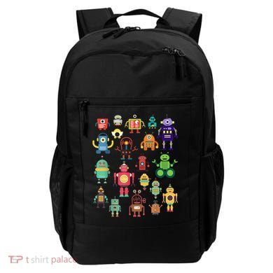 Cute Retro Colorful Robot Collection Backpack