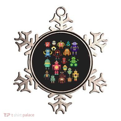 Cute Retro Colorful Robot Collection Ornament