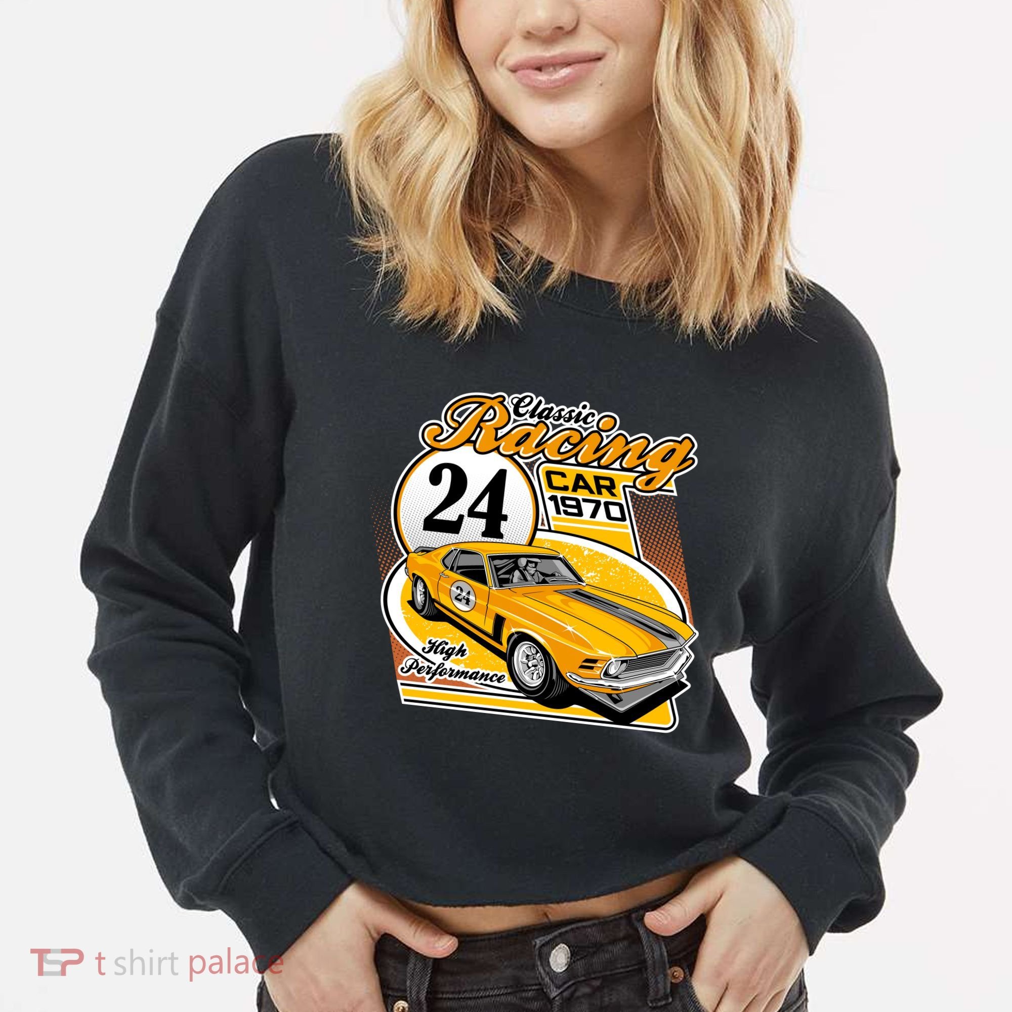 CLASSIC RACING CAR Cropped Pullover Crew