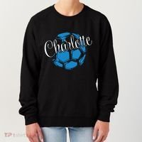 Cool Retro Charlotte Soccer Ball Women's Sweatshirt thumb 0