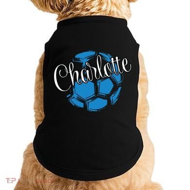 Cool Retro Charlotte Soccer Ball Doggie Tank