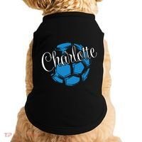 Cool Retro Charlotte Soccer Ball Doggie Tank thumb 0