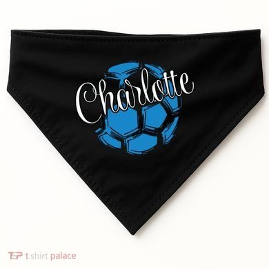 Cool Retro Charlotte Soccer Ball USA-Made Doggie Bandana