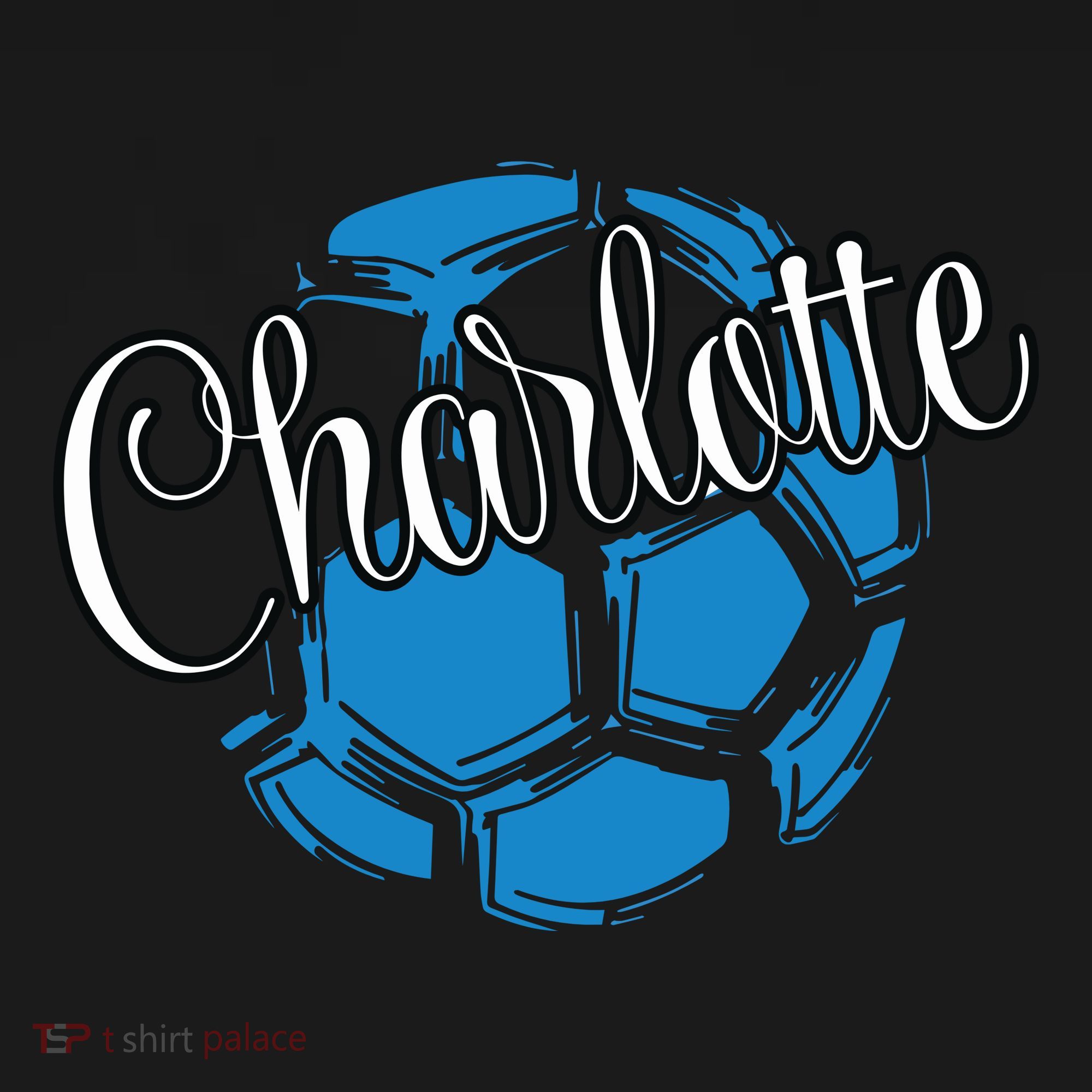 Cool Retro Charlotte Soccer Ball USA-Made Doggie Bandana