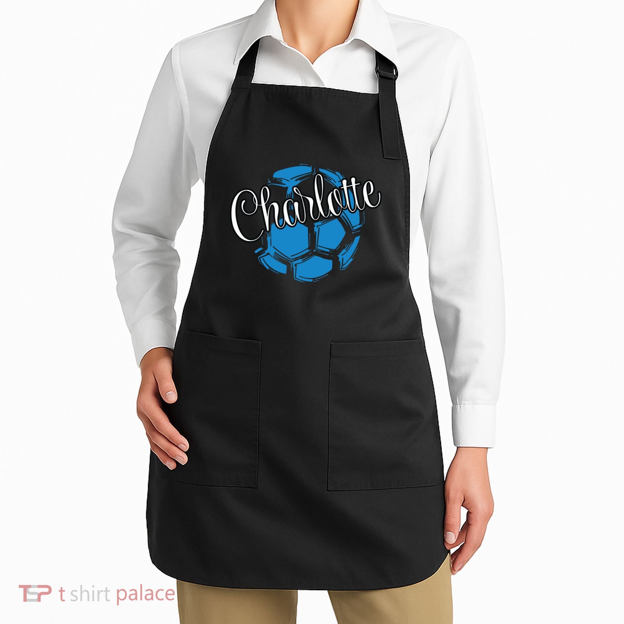 Cool Retro Charlotte Soccer Ball Apron