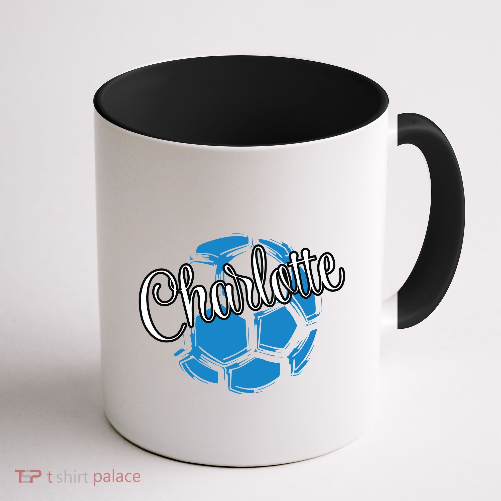 Cool Retro Charlotte Soccer Ball Coffee Mug