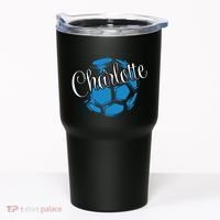 Cool Retro Charlotte Soccer Ball Tumbler thumb 0