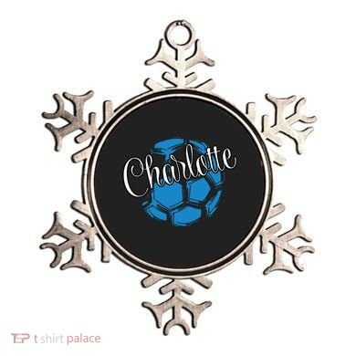 Cool Retro Charlotte Soccer Ball Ornament