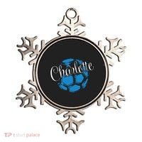 Cool Retro Charlotte Soccer Ball Ornament thumb 0