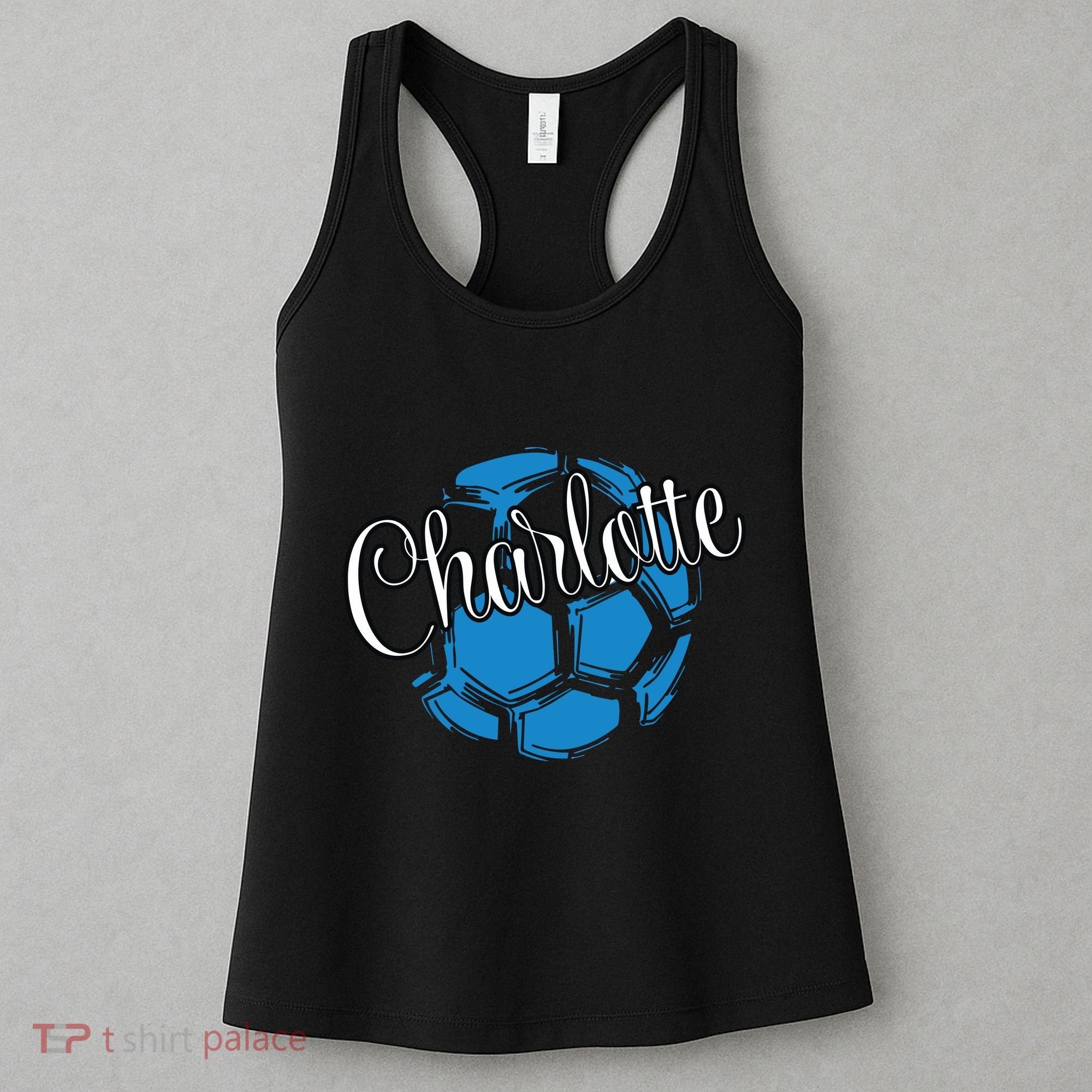 Cool Retro Charlotte Soccer Ball Women's Tank Top