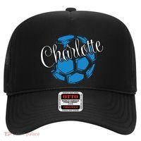 Cool Retro Charlotte Soccer Ball Hat thumb 0
