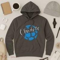 Cool Retro Charlotte Soccer Ball Hoodie thumb 3
