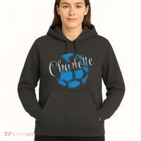 Cool Retro Charlotte Soccer Ball Hoodie thumb 5