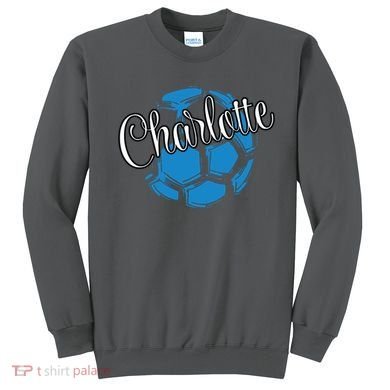 Cool Retro Charlotte Soccer Ball Sweatshirt