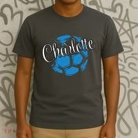 Cool Retro Charlotte Soccer Ball T-Shirt thumb 3