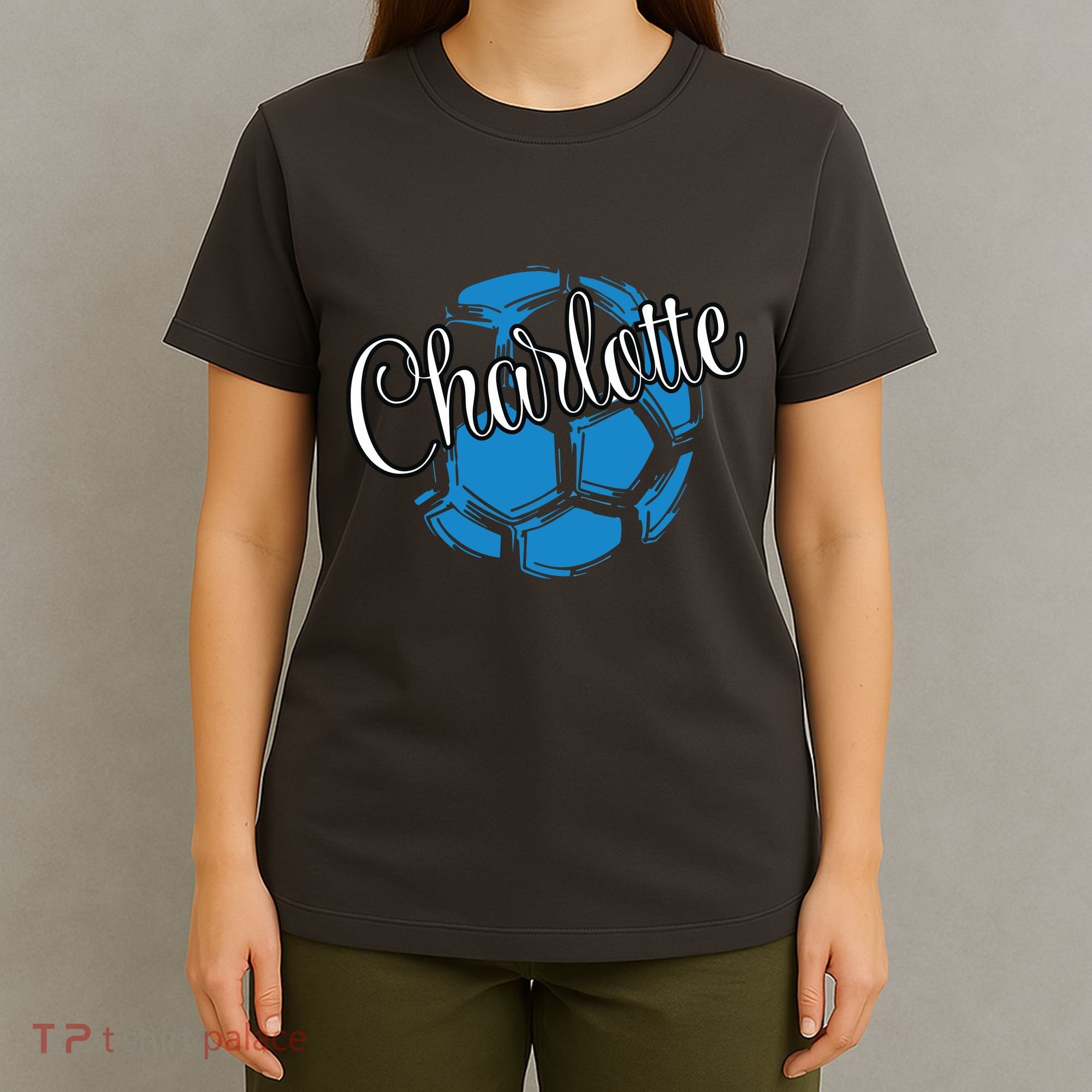 Cool Retro Charlotte Soccer Ball T-Shirt
