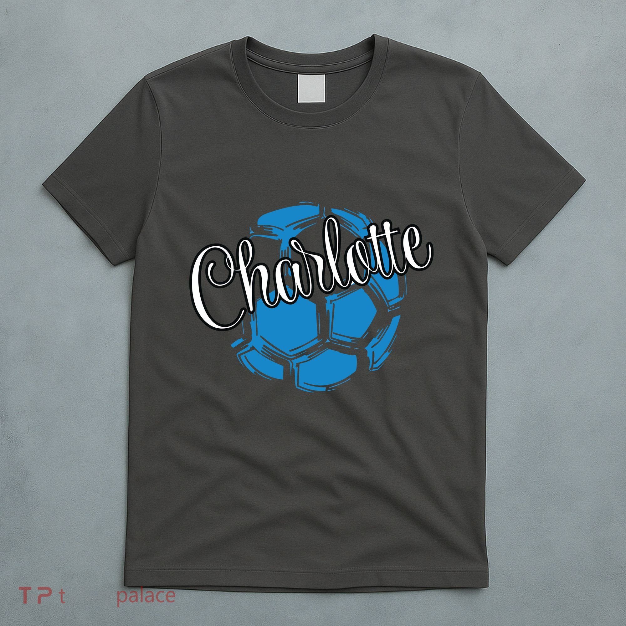 Cool Retro Charlotte Soccer Ball T-Shirt