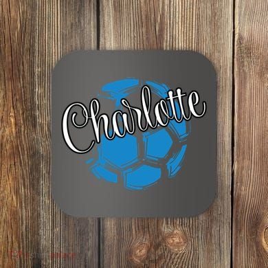 Cool Retro Charlotte Soccer Ball Coaster