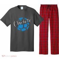 Cool Retro Charlotte Soccer Ball Pajama Set thumb 0