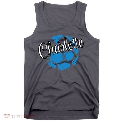Cool Retro Charlotte Soccer Ball Tank Top