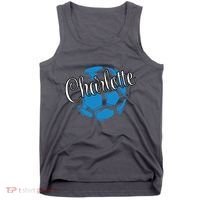 Cool Retro Charlotte Soccer Ball Tank Top thumb 0
