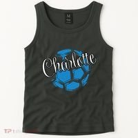 Cool Retro Charlotte Soccer Ball Tank Top thumb 2