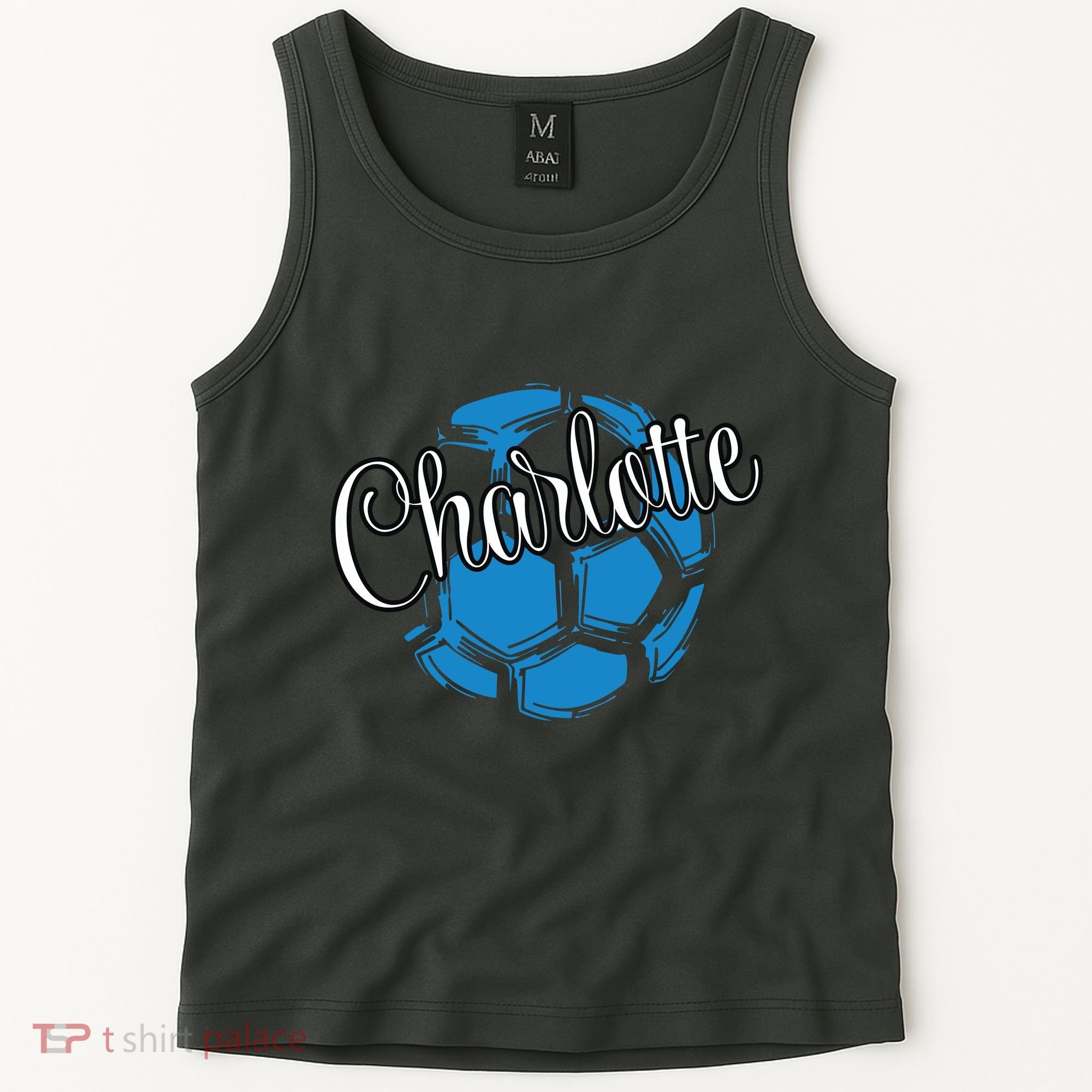 Cool Retro Charlotte Soccer Ball Tank Top