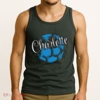 Cool Retro Charlotte Soccer Ball Tank Top thumb 3