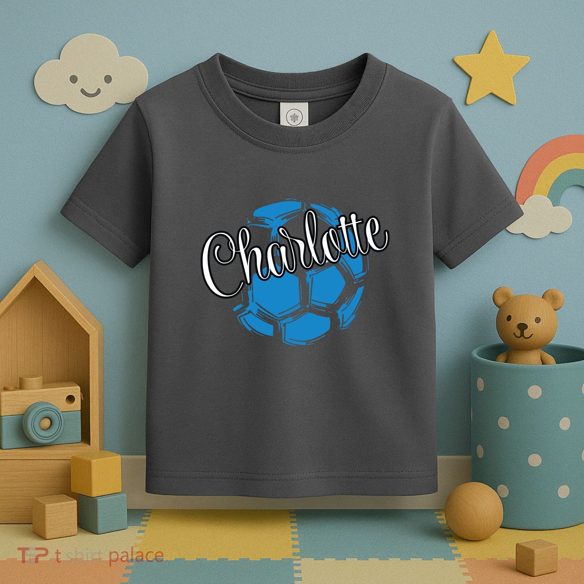 Cool Retro Charlotte Soccer Ball Toddler T-Shirt