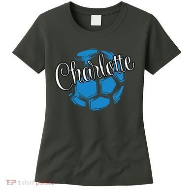 Cool Retro Charlotte Soccer Ball Women's T-Shirt