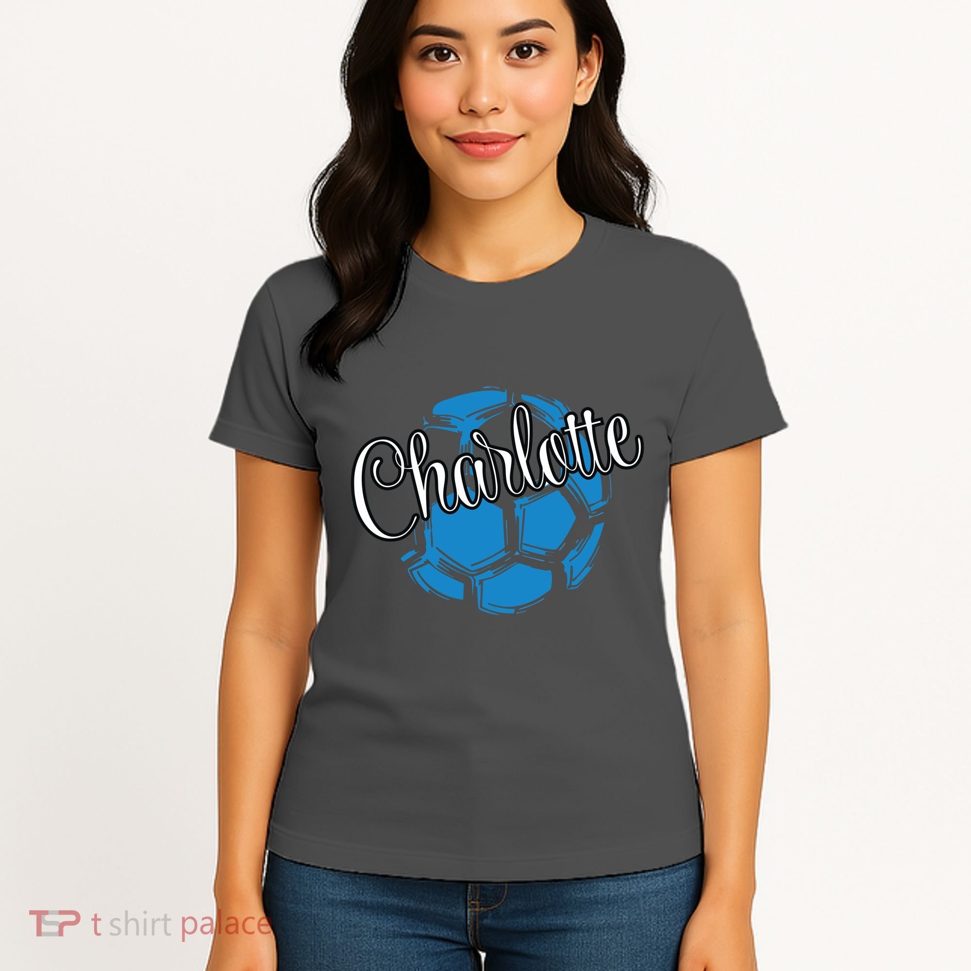 Cool Retro Charlotte Soccer Ball Women's T-Shirt