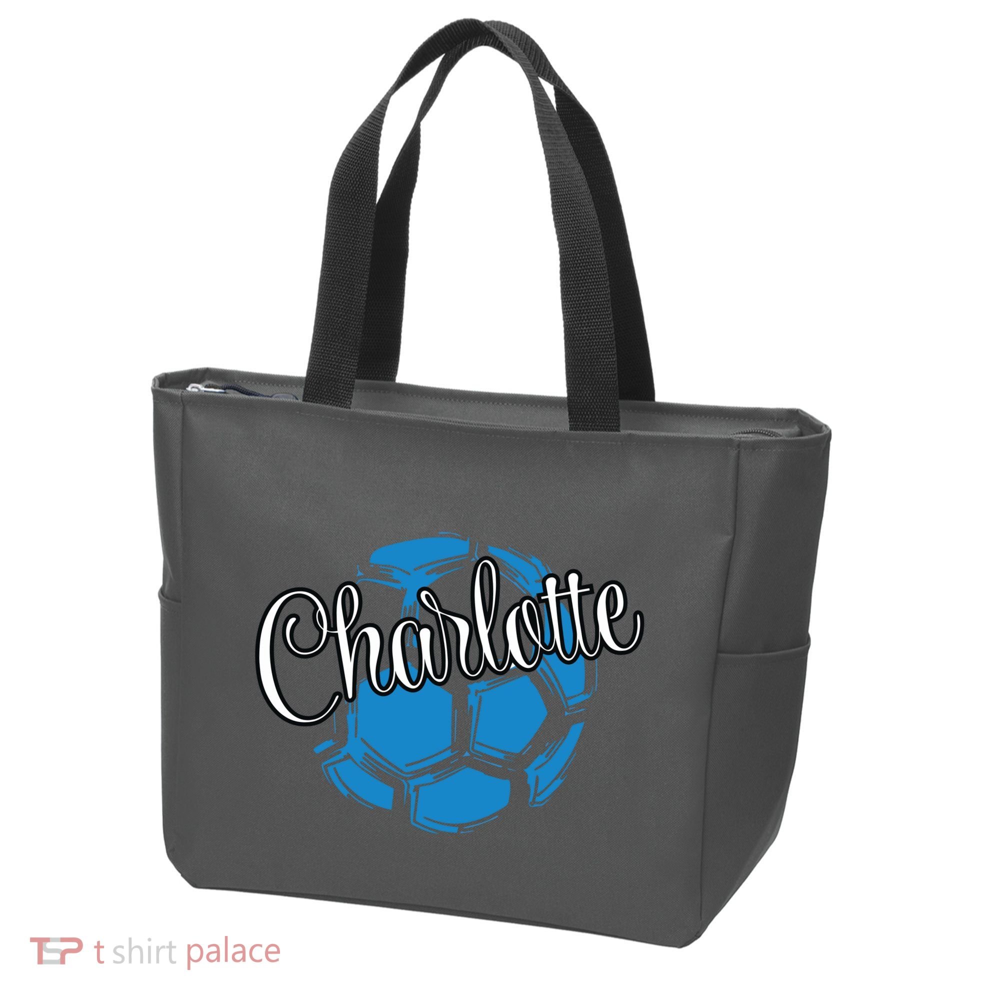 Cool Retro Charlotte Soccer Ball Tote Bag
