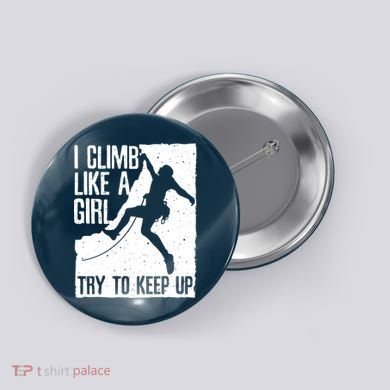 Cool Rock Climbing Design For Women Climb Lovers Button