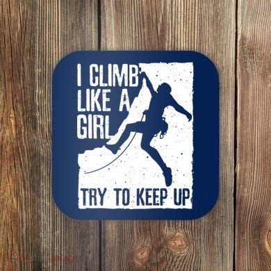 Cool Rock Climbing Design For Women Climb Lovers Coaster