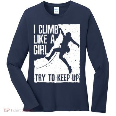Cool Rock Climbing Design For Women Climb Lovers Women's Long Sleeve Shirt