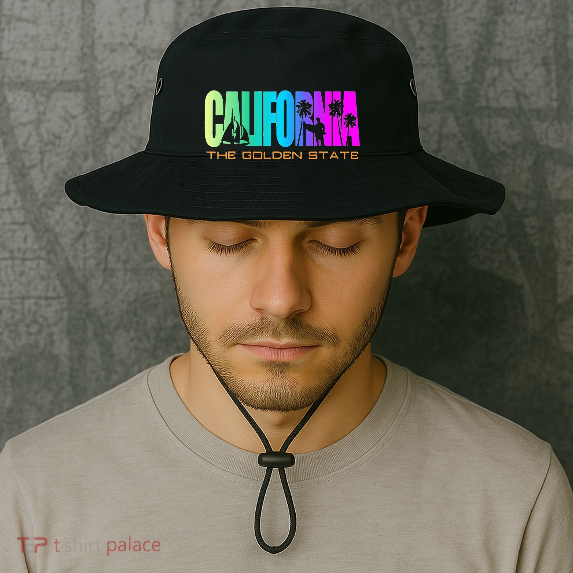 California Republic Cali Life Cool I Love Ca Bucket Hat