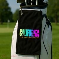 California Republic Cali Life Cool I Love Ca Golf Towel thumb 2